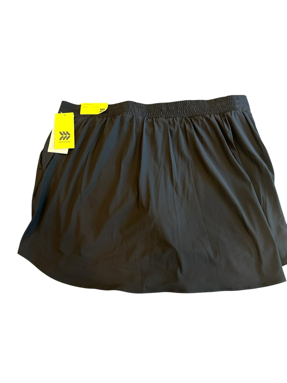 All In Motion - Black Athletic Mini Skort with Elastic Waist